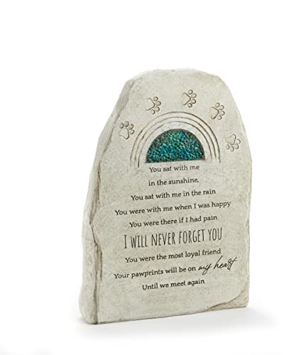 Giftcraft 716489 Mosaic Glass Upright Stone Décor, 12.2-inch Height