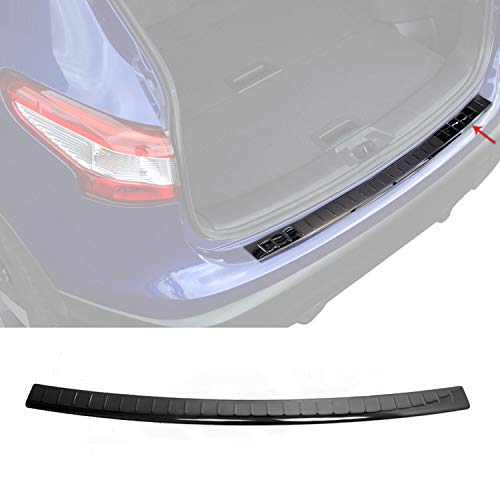 OMAC USA Fits Nissan Rogue Sport 2017-2020 Dark Chrome Chrome Rear Bumper Guard Trunk Sill Protector Steel | Stainless Steel Chrome Sill Cover Trim Protector