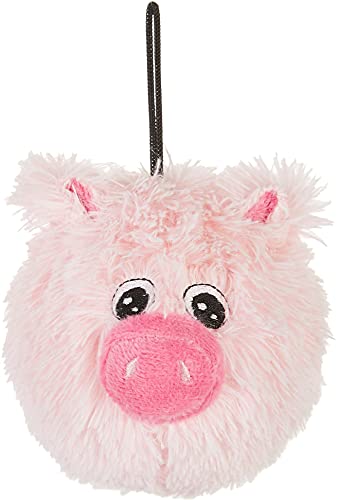 Pet Lou 4 Inch EZ Squeaky Pig, Small, Pink