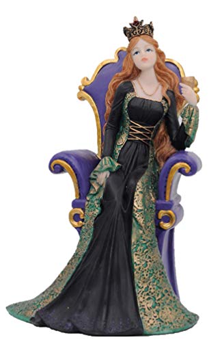 Comfy Hour Irish Princess Collection 7 Irish Princess Queen Green Dress On The Throne Resin Figurine for St. Patricks Day and Everyday Collection