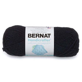 Spinrite Yarns (CA) Bernat Handicrafter Cotton Solids Yarn, 1.75 oz, Gauge 4 Medium, 100% Cotton, Classic Navy