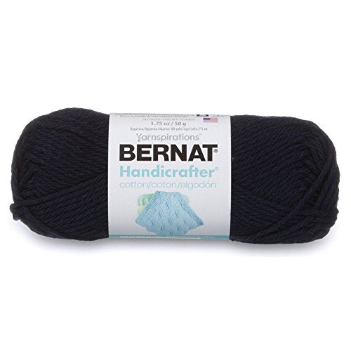 Spinrite Yarns (CA) Bernat Handicrafter Cotton Solids Yarn, 1.75 oz, Gauge 4 Medium, 100% Cotton, Classic Navy