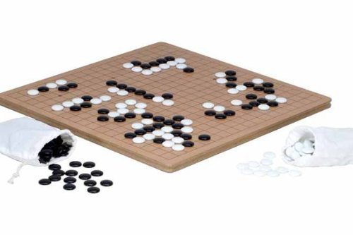CHH 18.4" Go Game with Plastic Gamepiece in Bags, Black & White