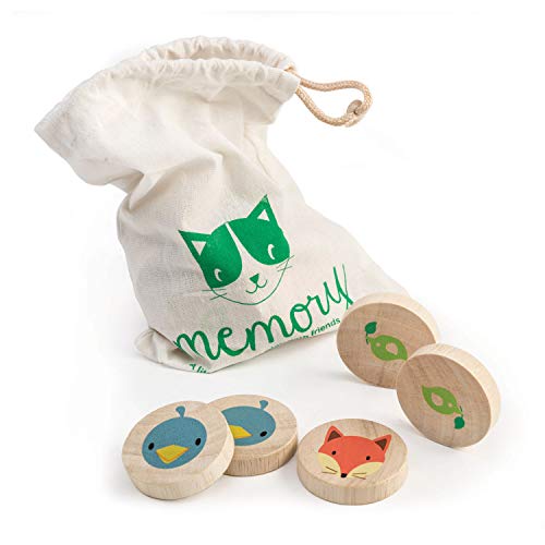 Tender Leaf Toys Clever Cat Memory Game with Canvas Storage Bag - Fun Play While Improving Visual Memory Skills - 18 Months +