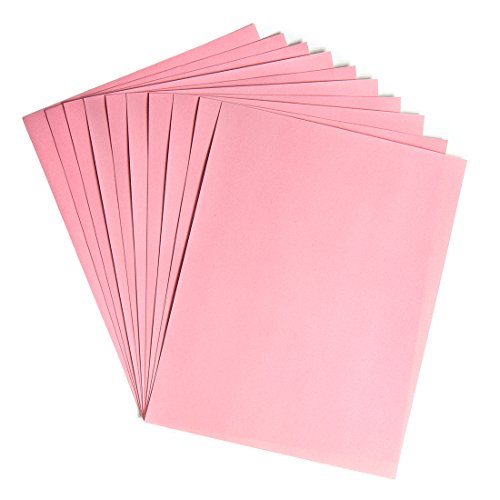Hygloss Products Velour Paper - Soft, Velvety Surface Works With Printers – Pink, 8-1/2 x 11 Inches - 10 Pack