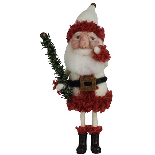 HomArt 0425-0 Festive Santa with Small Tree, 9.5-inch Height, Felt