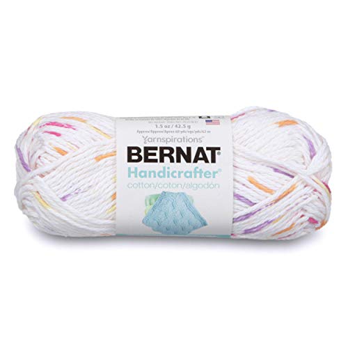 Spinrite Yarns (CA) Bernat Handicrafter Cotton Ombre Yarn, 1.5 oz, Gauge 4 Medium, 100% Cotton, Floral Prints