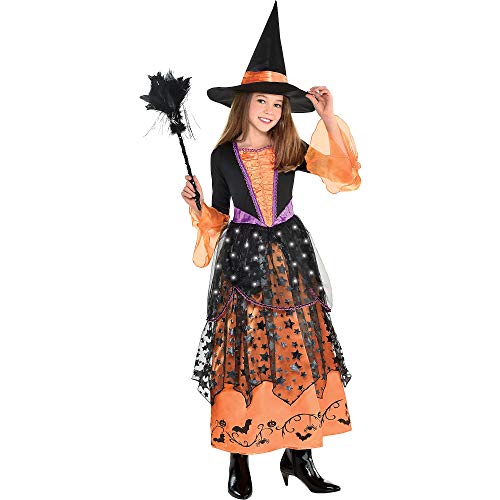 Amscan Suit Yourself Light-Up Magical Witch Halloween Costume for Girls, Small, Includes Accessories