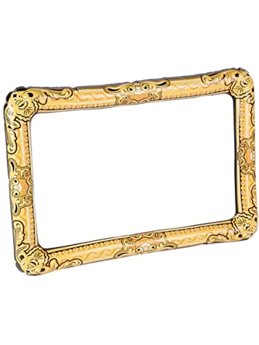 Smiffys 50888 Inflatable Picture Frame, Unisex Adult, Gold