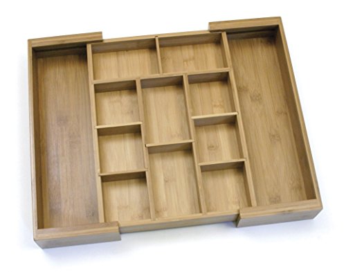 Lipper International Bamboo Expandable Organizer with Removable Dividers