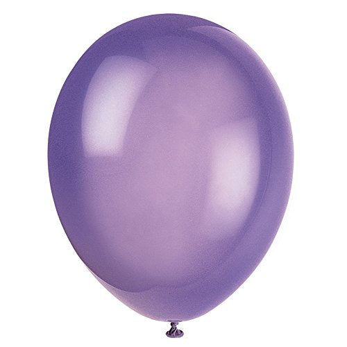 Unique Industries 12" Latex Crystal Midnight Purple Balloons, 50ct