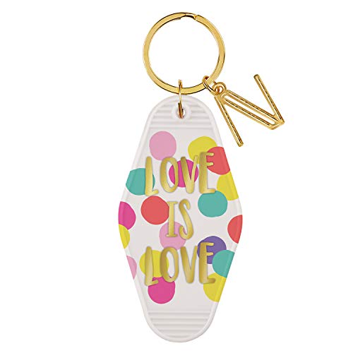 Creative Brands Slant Collections Motel Key Tag, 1.4 x 3.5-Inches, Love is Love