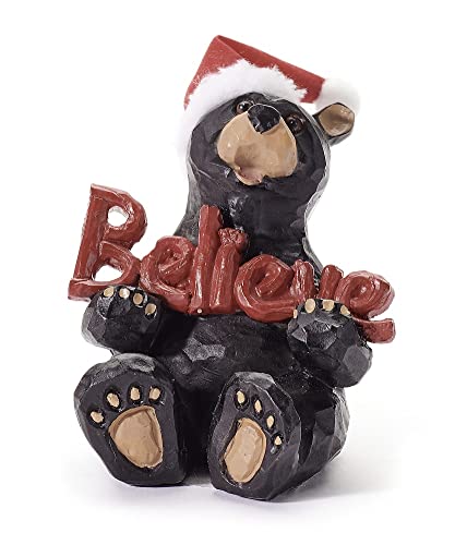 Giftcraft 667776 Christmas Bear Figurine, 3.94 inch, Poly Resin, and Calcium Carbonate