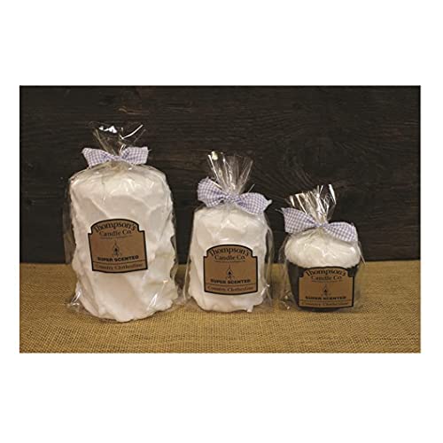 Thompson's Candle ccmp Country Clothesline Pillar Candle, Medium, White