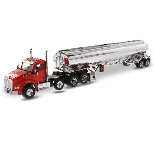 1:50 Kenworth T880S SBFA Tandem with Pusher Axle Day Cab with Heil FD9300/DT-C4 Petroleum Trailer - Diecast Masters - Transport Series