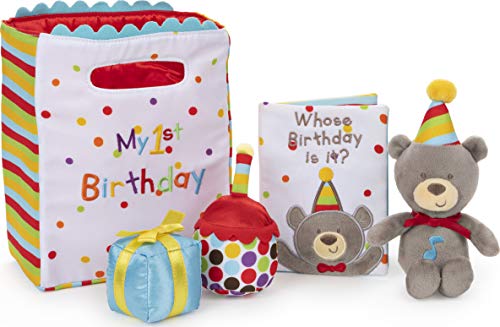GUND Baby My First Birthday Stuffed Plush Playset, 5 Pieces, 8"