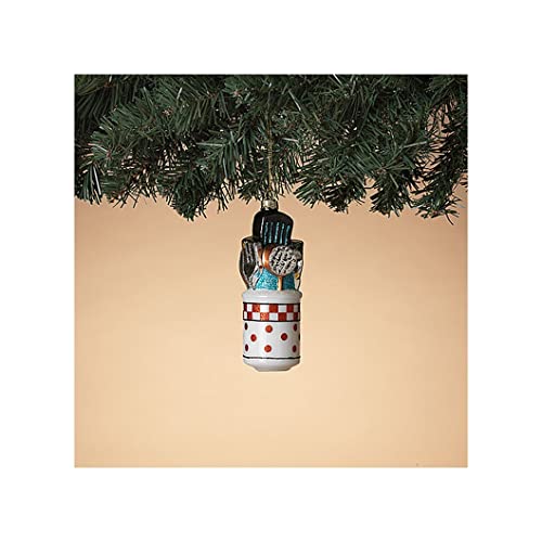 Gerson 2664430 Glass Utensil Holder Ornament, 4.75-inch Height