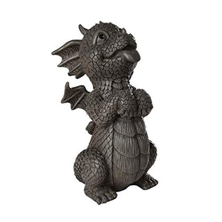 Pacific Trading Giftware Garden Dragon Good Dragon Panting Dragon Garden Display Decorative Accent Sculpture Stone Finish 10 Inch Tall