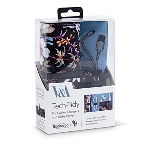 IF V&A Bookaroo Tech-Tidy - Kilburn Black Floral