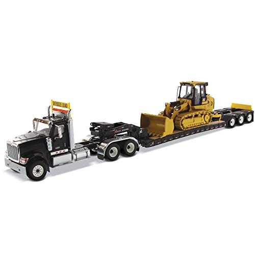 Diecast Masters International HX520 Tandem Tractor + XL 120 Trailer & Caterpillar 963K Track Loader with Rear Boosters