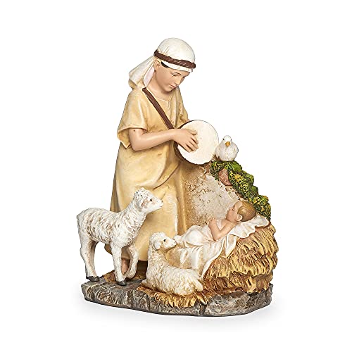 Roman 6.25" Shepherd With Baby Jesus Figure