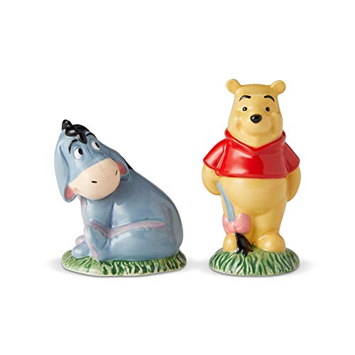 Enesco 6002272 Disney Ceramics Winnie the Pooh and Eeyore Salt and Pepper Shakers, 3.6 Inch, Multicolor