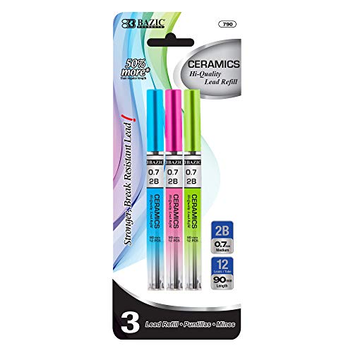 BAZIC 0.7 mm Ceramics Mechanical Pencil Leads (3/Pack)