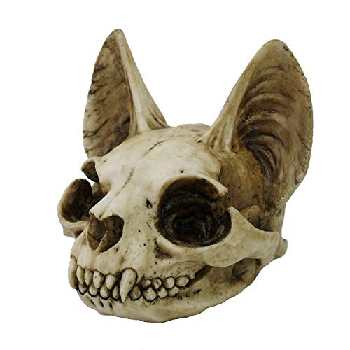 Pacific Trading Giftware Ancient Egyptian Bastet Cat Skull with Pointy Ears Resin Collectible Home Decor
