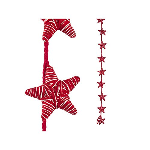 RAZ Imports 2021 to Grandmother's House We Go 6-Foot Yarn Star Garland