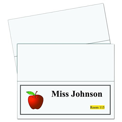 "C-Line Printer-Ready Scored Name Tent Cards, 11 x 4-1/4 Inches (Folded Size), 8-1/2"" x 11"" White Cardstock Sheets, Box of 50 (87517)", large