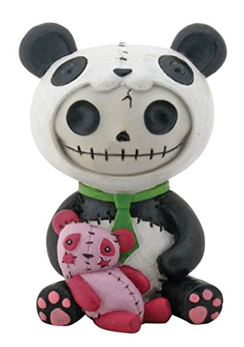 Pacific Trading SUMMIT COLLECTION Furrybones Pandie Signature Skeleton in Panda Bear Costume with Pink Teddy Bear