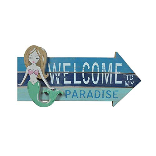 Beachcombers Welcome to My Paradise Plaque - Mermaid Design