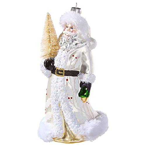 RAZ Imports Star of Wonder 7.25" Santa with Tree Ornament