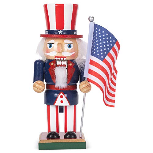 Kurt Adler Adler 9-Inch Wooden American Nutcracker, Multi