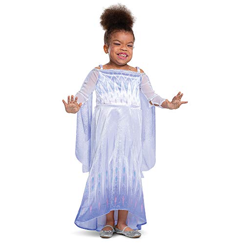 Disguise Elsa Costume for Girls, Official Adaptive Disney Frozen 2 Elsa Dress with Accessibility Features, Classic Size Small (4-6x)