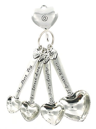 Basic Spirit Pewter Heart Measuring Spoons w/Hook