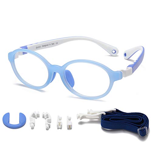 DUCO Blue Light Blocking Glasses for Kids Boys,Phone Computer Glasses for Kids Age 6-10,Anti UV Glare&Eyestrain K026