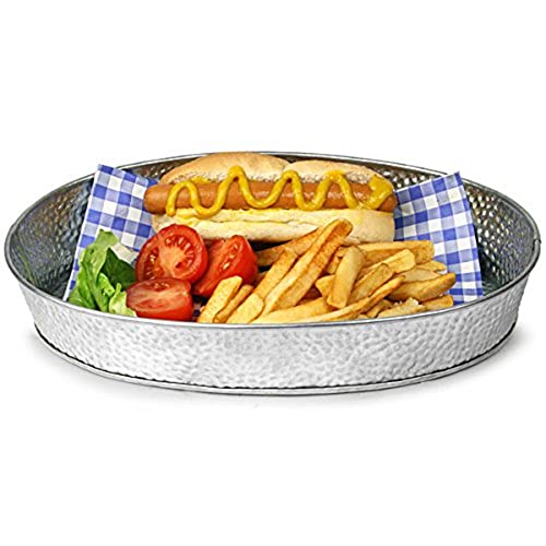 TableCraft Products GP12 Dinner Platter, Galvanized, 12.5"