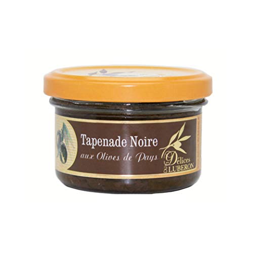 The French Farm Tapenade Noire, Schwarze Oliven Zubereitung, 90g, Tapenade Noire aux Olives de Pays, Les DÃlices du LubÃron, Provence