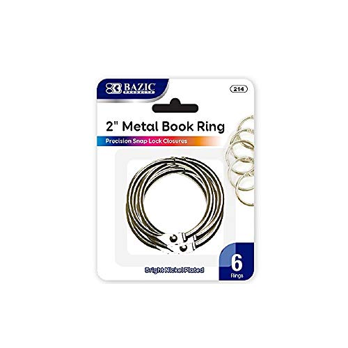 BAZIC Book Rings, 2" (Pack of 6) (214)