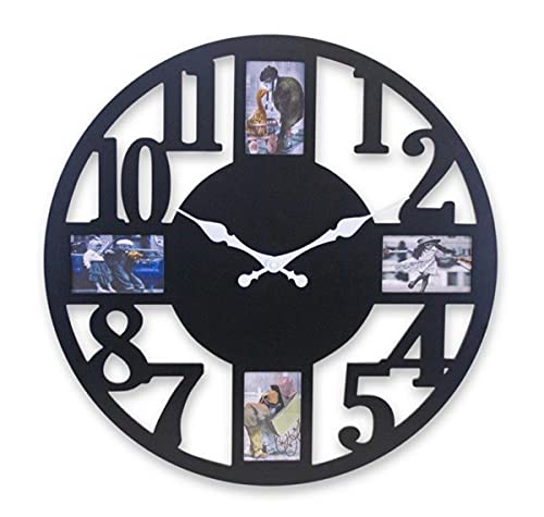 Melrose 82360 MDF Wall Clock With Photo Frame, 22.5-inch Diameter
