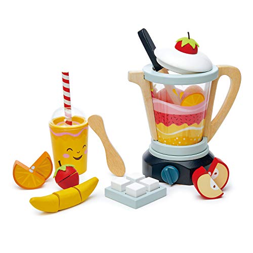 Tender Leaf Toys Mini Chef Fruity Smoothie Blender - Realistic Features for Pretend Cooking - Social for Age 3+