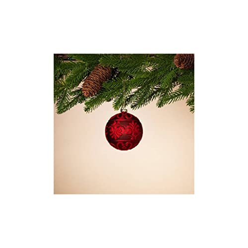 Gerson 2507040 Small Old World Relief Ornament, 70mm, Glass