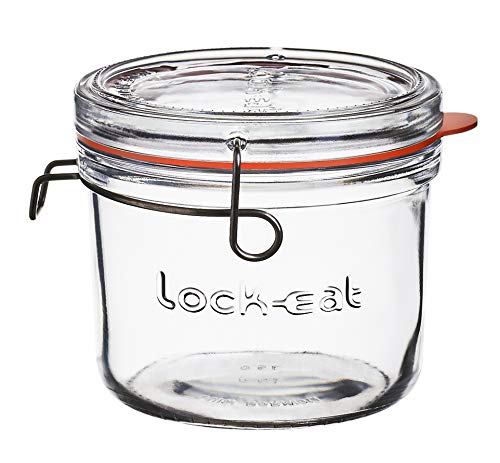Luigi Bormioli Rocco Lock-Eat 17 oz XL Glass Food Jar, 1 Piece, Clear