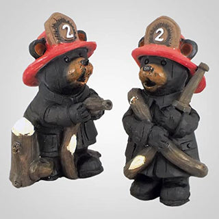 Lipco 18611 Fire Fighter Bear Figurine, Set of 2