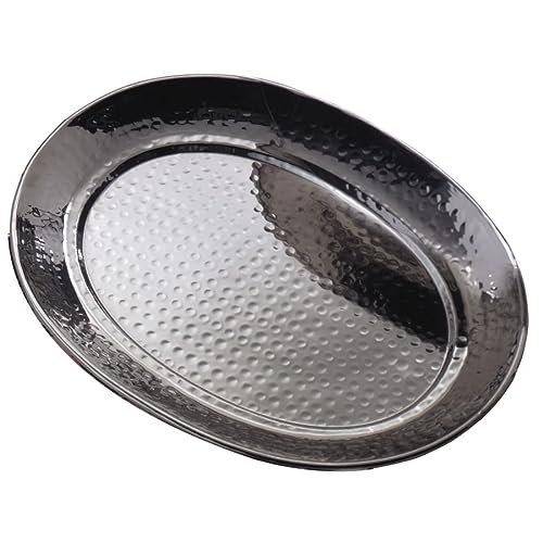 American Metalcraft 13-3/4" x 17-1/4" Oval Hammered Tray
