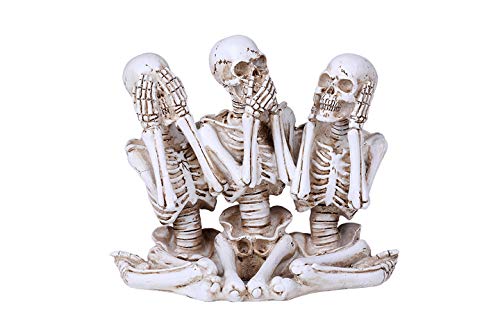 Pacific Trading Giftware Hear See Speak no Evil Skeleton Resin Figurine