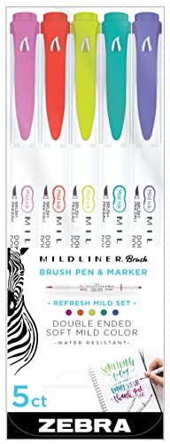 Zebra Pen Zebra Brush DBL END ASST Color, Assorted Refresh