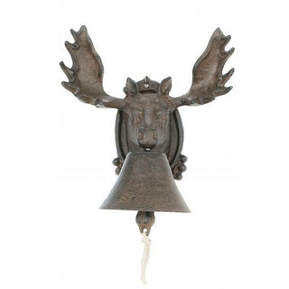 Upper Deck NEW cast iron rustic MOOSE ELK w ANTLERS dinner BELL bar cabin or lodge decor item