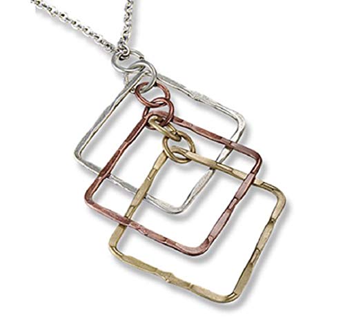 Anju Chetna Tri Color Mixed Metal Necklace from The Banjara Collection